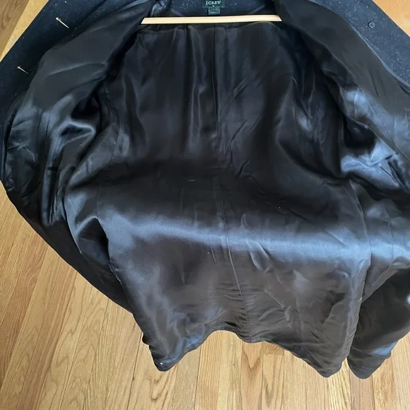 J. Crew Black Wool-blend Tailored Lady Day Top Coat Knee-Length - Picture 4 of 7